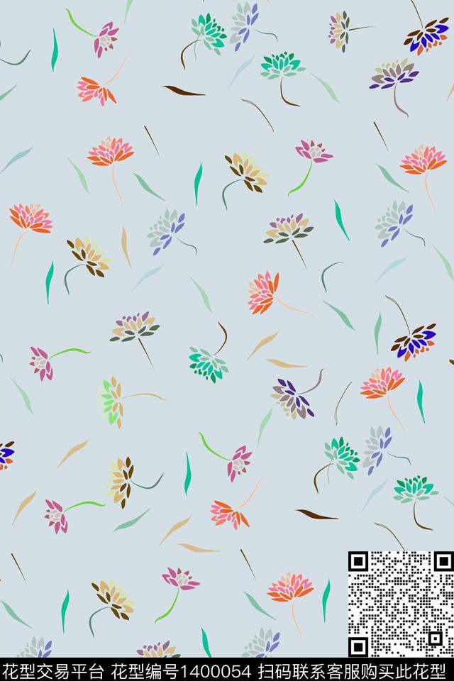 可爱小清新少女数码印花华亿平台下载（图片编号: 1400054） - 瓦栏（Walan）