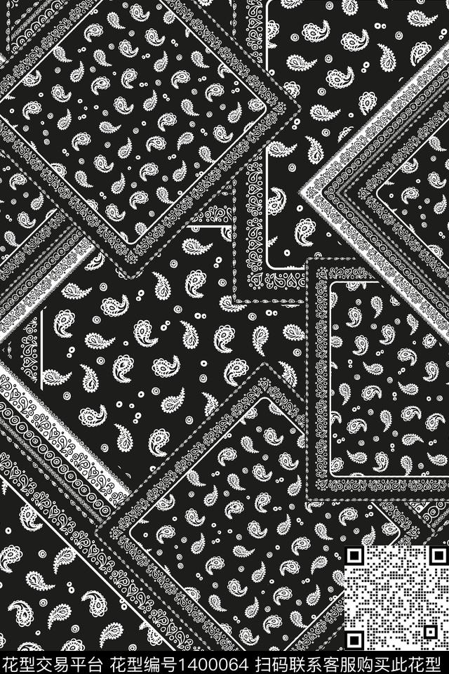 民族风佩斯利大牌风数码印花华亿平台下载（图片编号: 1400064） - 瓦栏（Walan）