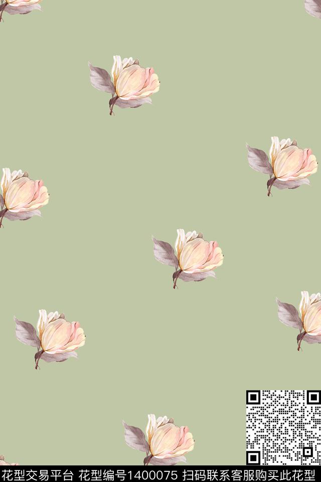 简约花卉大牌风传统印花华亿平台下载（图片编号: 1400075） - 瓦栏（Walan）