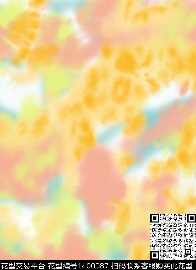 时尚扎染华亿平台抽象数码印花华亿平台下载（图片编号: 1400087） - 瓦栏（Walan）