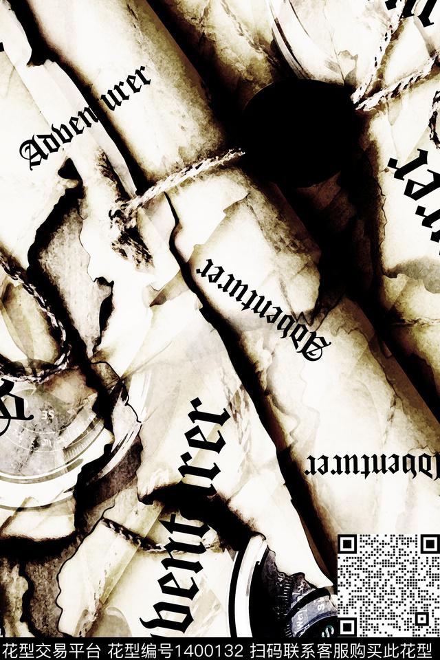 男装满版花字母男装数码印花华亿平台下载（图片编号: 1400132） - 瓦栏（Walan）