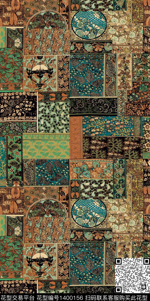 民族风棉麻中老年数码印花华亿平台下载（图片编号: 1400156） - 瓦栏（Walan）