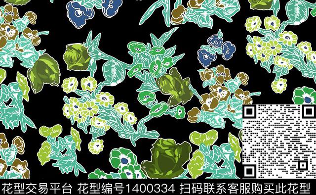 简约数码华亿平台花卉数码印花华亿平台下载（图片编号: 1400334） - 瓦栏（Walan）