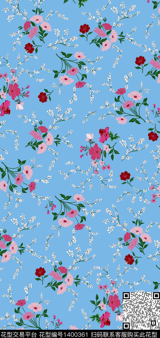 数码华亿平台花卉春夏华亿平台数码印花华亿平台下载（图片编号: 1400361） - 瓦栏（Walan）