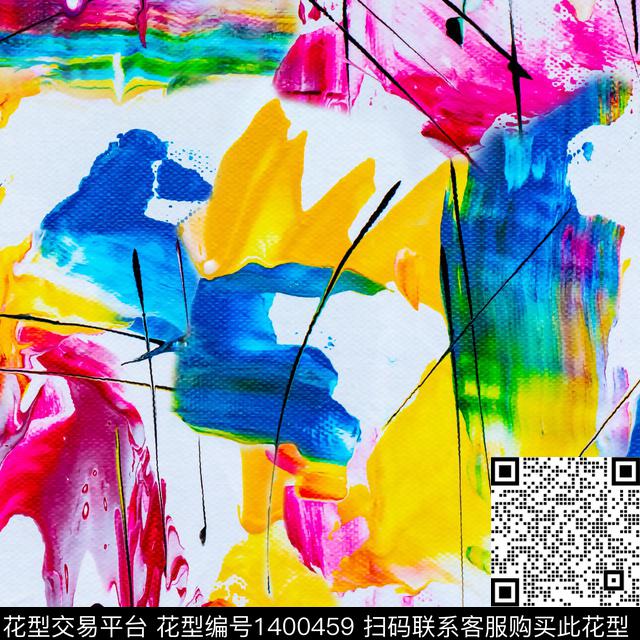 水彩几何趣味几何数码印花华亿平台下载（图片编号: 1400459） - 瓦栏（Walan）