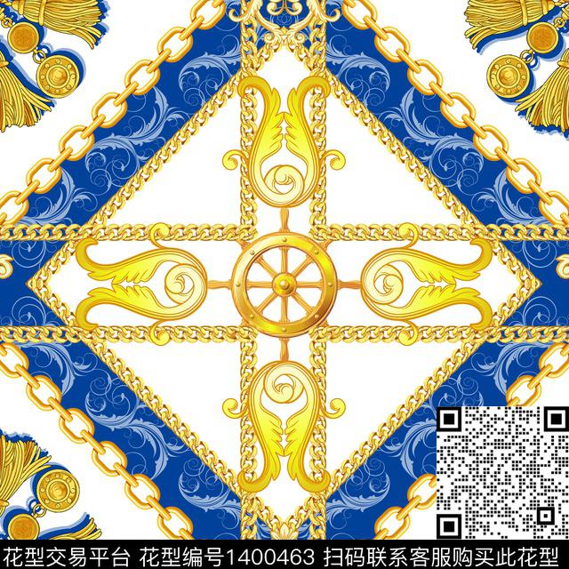 方巾宫廷风欧式定位花数码印花华亿平台下载（图片编号: 1400463） - 瓦栏（Walan）