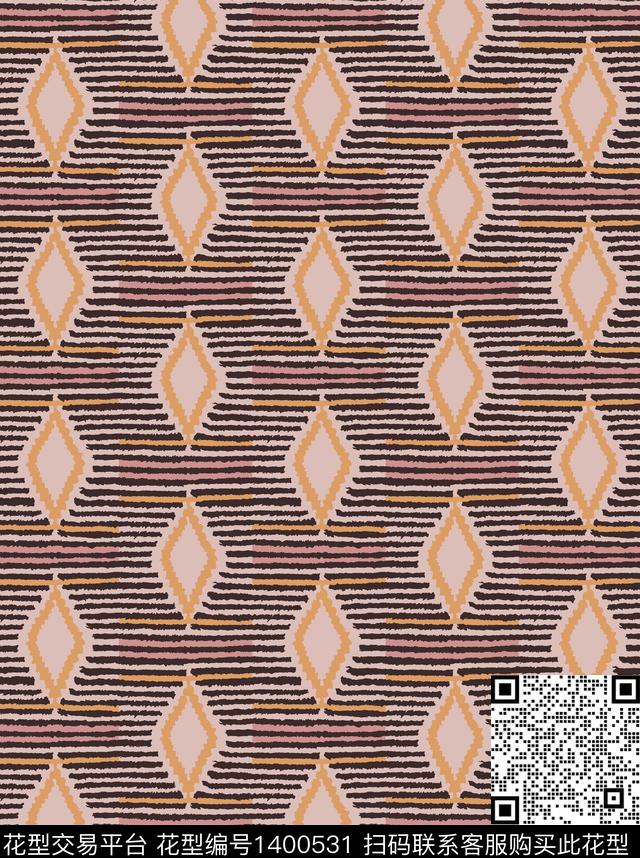 几何欧美印花数码印花华亿平台下载（图片编号: 1400531） - 瓦栏（Walan）