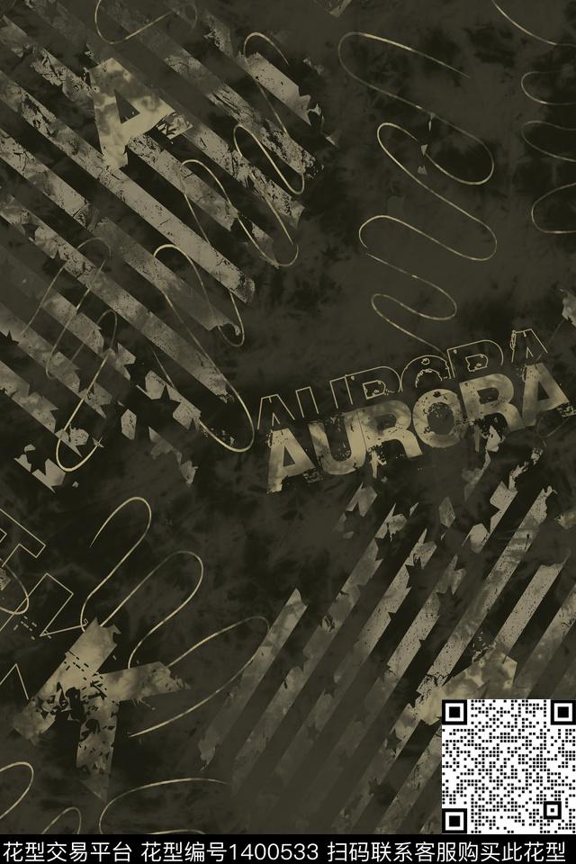 几何男装满版花字母传统印花华亿平台下载（图片编号: 1400533） - 瓦栏（Walan）