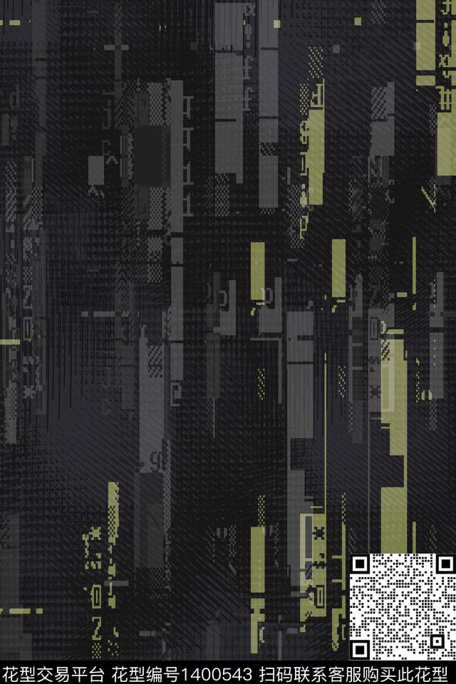 几何男装满版花大牌风传统印花华亿平台下载（图片编号: 1400543） - 瓦栏（Walan）