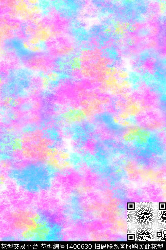 肌理水彩扎染华亿平台数码印花华亿平台下载（图片编号: 1400630） - 瓦栏（Walan）