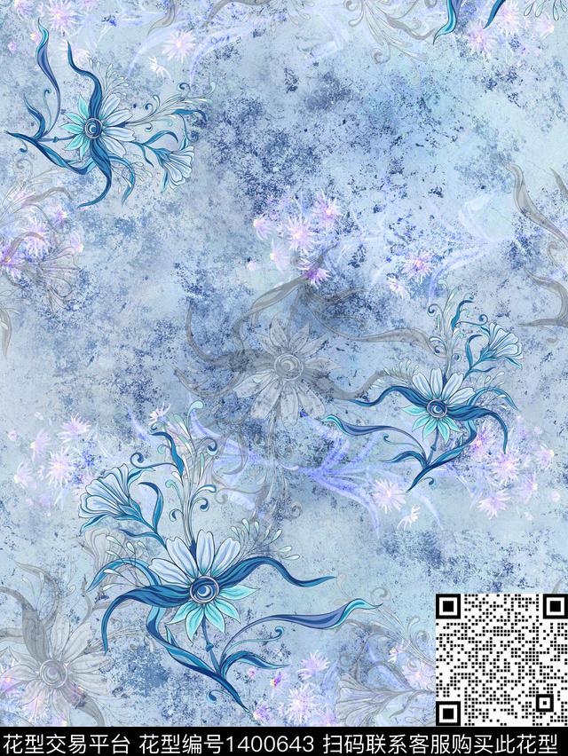 COACH撞色花卉数码印花华亿平台下载（图片编号: 1400643） - 瓦栏（Walan）