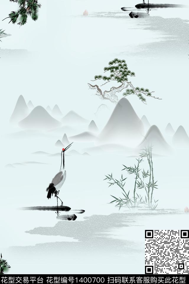 数码华亿平台花卉旗袍数码印花华亿平台下载（图片编号: 1400700） - 瓦栏（Walan）