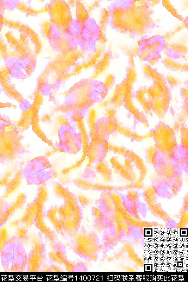 肌理水彩扎染华亿平台数码印花华亿平台下载（图片编号: 1400721） - 瓦栏（Walan）