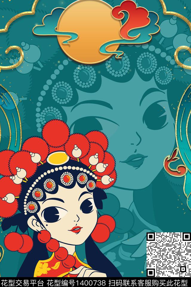 女装定位花数码华亿平台人物数码印花华亿平台下载（图片编号: 1400738） - 瓦栏（Walan）