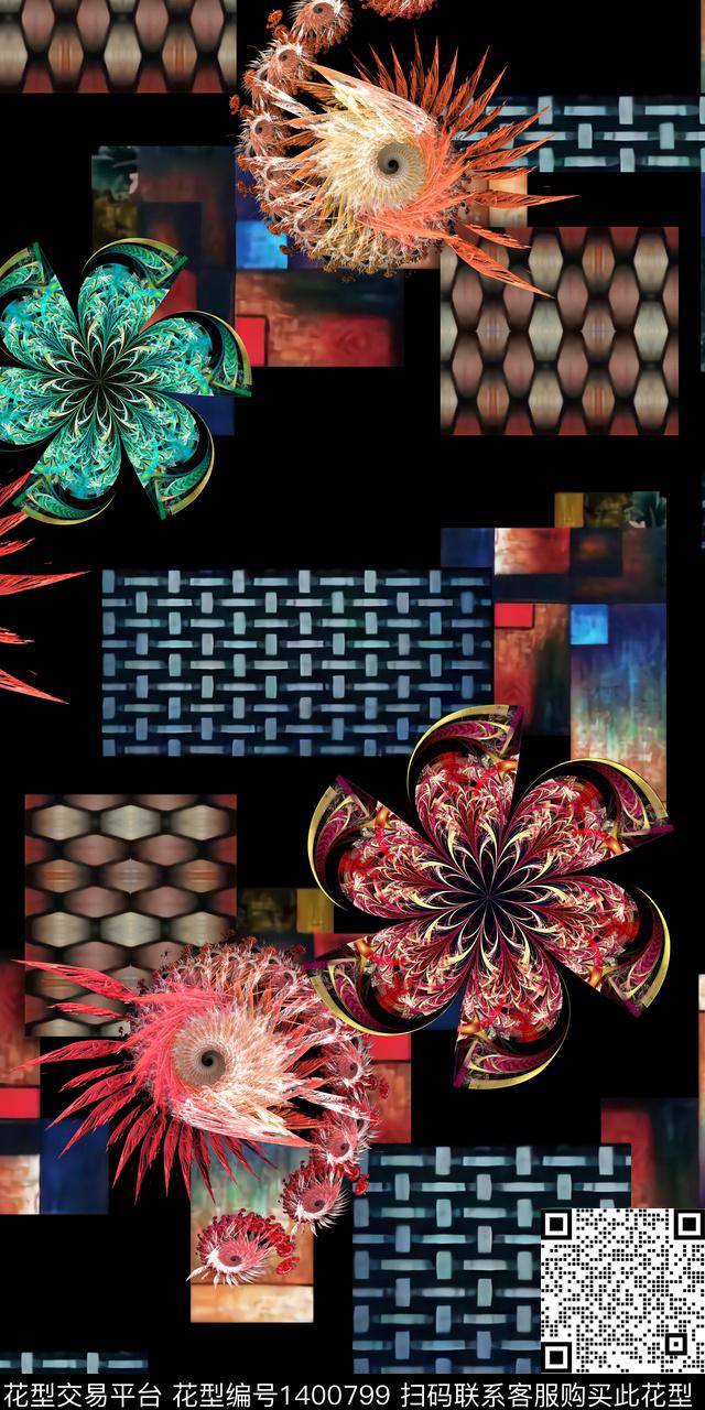 几何民族风雕印华亿平台数码印花华亿平台下载（图片编号: 1400799） - 瓦栏（Walan）