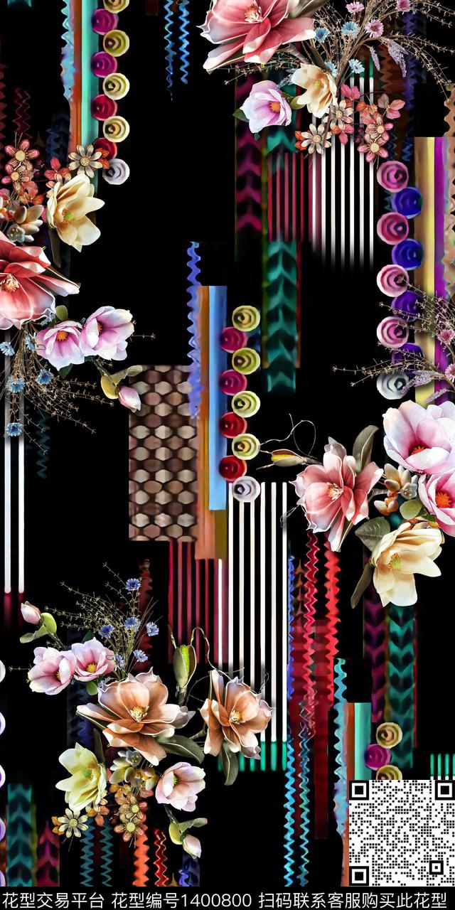 几何民族风雕印华亿平台数码印花华亿平台下载（图片编号: 1400800） - 瓦栏（Walan）