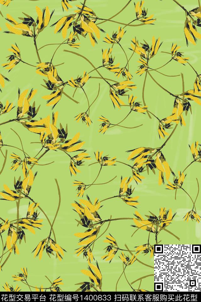 花卉春夏华亿平台小碎花数码印花华亿平台下载（图片编号: 1400833） - 瓦栏（Walan）