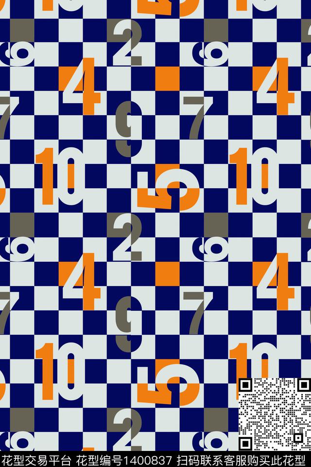 字母格子几何传统印花华亿平台下载（图片编号: 1400837） - 瓦栏（Walan）