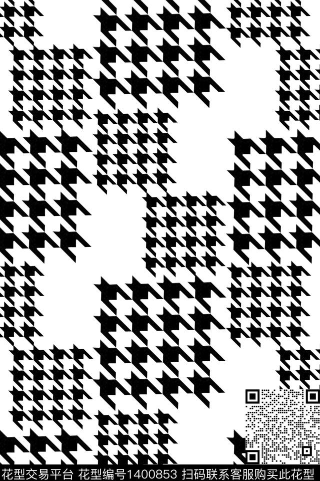 文艺几何条纹数码印花华亿平台下载（图片编号: 1400853） - 瓦栏（Walan）