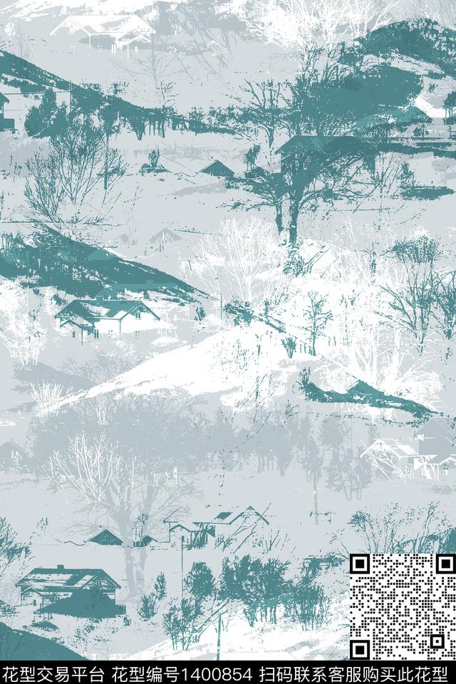 男装满版花男装抽象传统印花华亿平台下载（图片编号: 1400854） - 瓦栏（Walan）