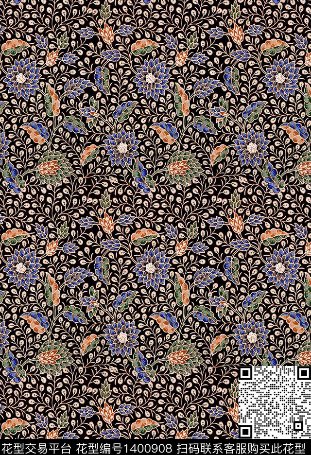 数码华亿平台花卉春夏华亿平台数码印花华亿平台下载（图片编号: 1400908） - 瓦栏（Walan）