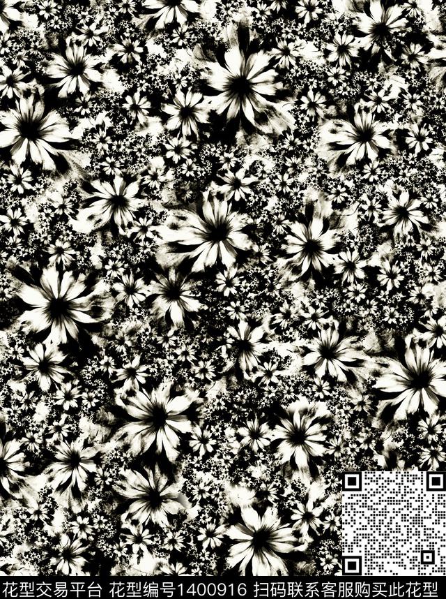 水彩欧美印花数码印花华亿平台下载（图片编号: 1400916） - 瓦栏（Walan）