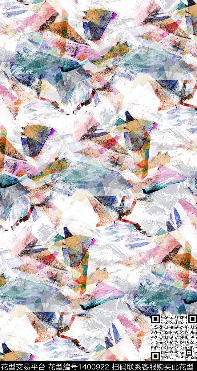 时尚肌理抽象数码印花华亿平台下载（图片编号: 1400922） - 瓦栏（Walan）