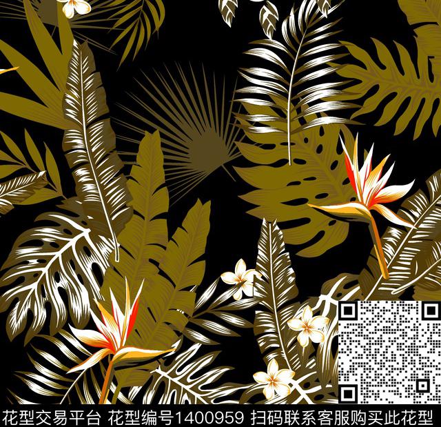 情侣款系列连体泳衣系列热带深林系列传统印花华亿平台下载（图片编号: 1400959） - 瓦栏（Walan）