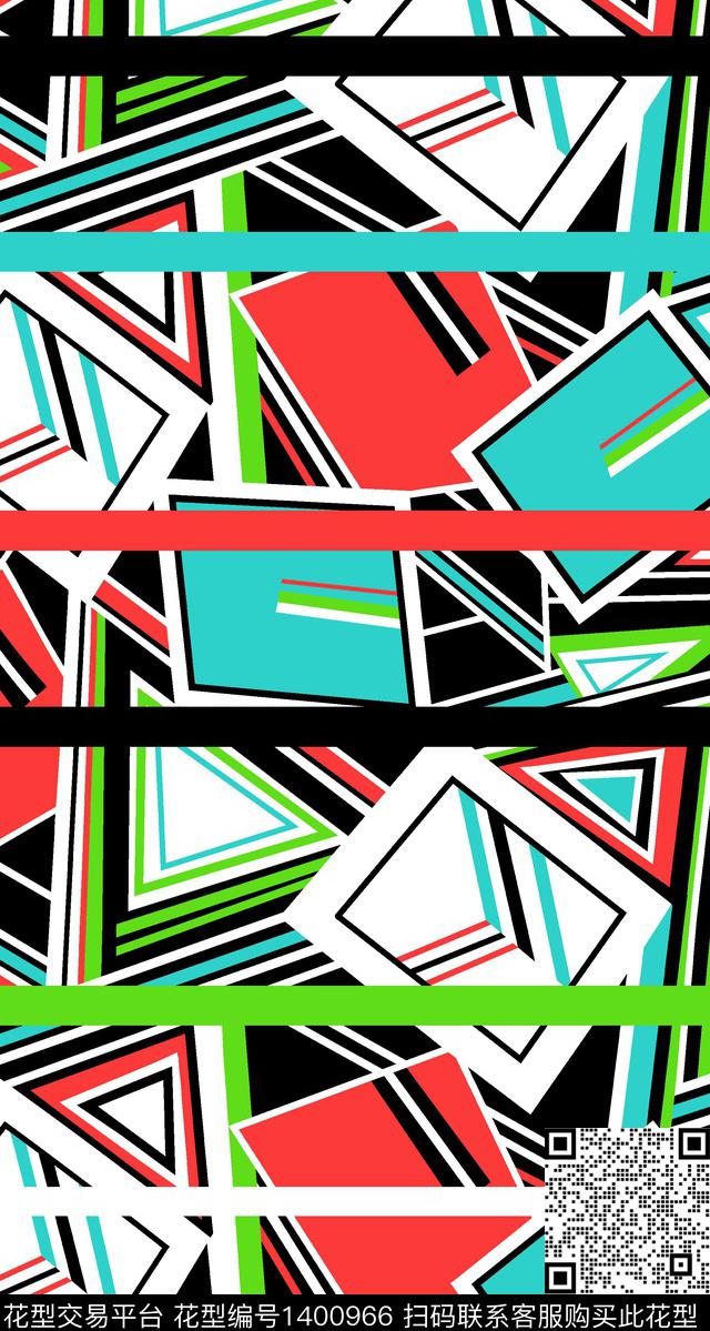 几何混搭传统印花华亿平台下载（图片编号: 1400966） - 瓦栏（Walan）