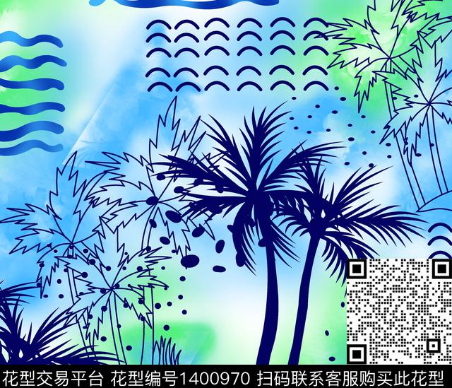 椰树混搭男士七分裤系列传统印花华亿平台下载（图片编号: 1400970） - 瓦栏（Walan）