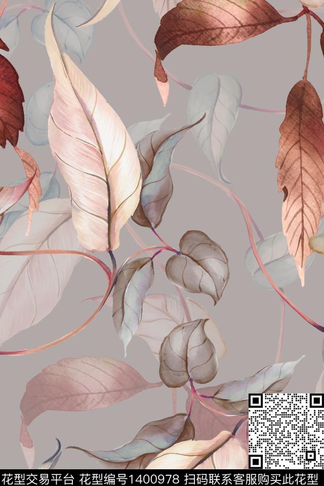 雪纺香云纱大牌风数码印花华亿平台下载（图片编号: 1400978） - 瓦栏（Walan）