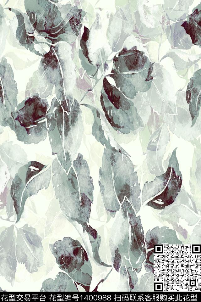肌理大牌风小清新数码印花华亿平台下载（图片编号: 1400988） - 瓦栏（Walan）