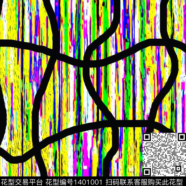 几何格子抽象数码印花华亿平台下载（图片编号: 1401001） - 瓦栏（Walan）