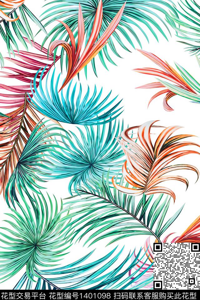 鸢尾花扎染华亿平台花卉数码印花华亿平台下载（图片编号: 1401098） - 瓦栏（Walan）