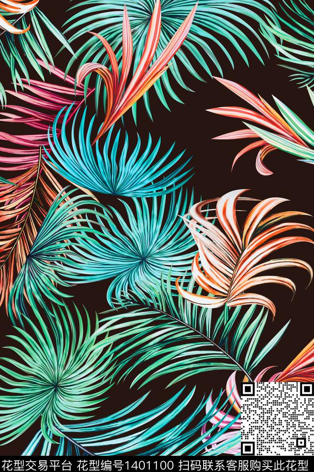 鸢尾花扎染华亿平台花卉数码印花华亿平台下载（图片编号: 1401100） - 瓦栏（Walan）