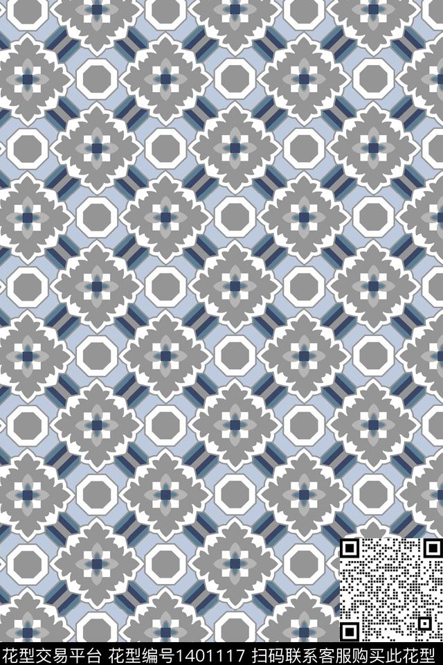 衬衫格子几何传统印花华亿平台下载（图片编号: 1401117） - 瓦栏（Walan）