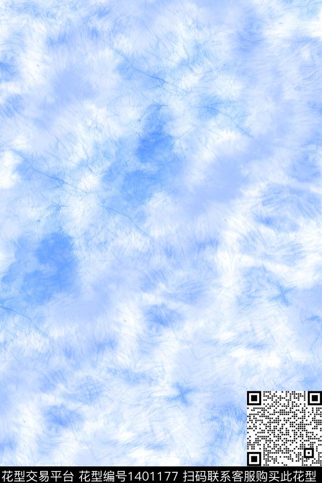 肌理扎染华亿平台抽象花卉数码印花华亿平台下载（图片编号: 1401177） - 瓦栏（Walan）