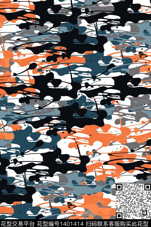 抽象男装家居服户外传统印花华亿平台下载（图片编号: 1401414） - 瓦栏（Walan）