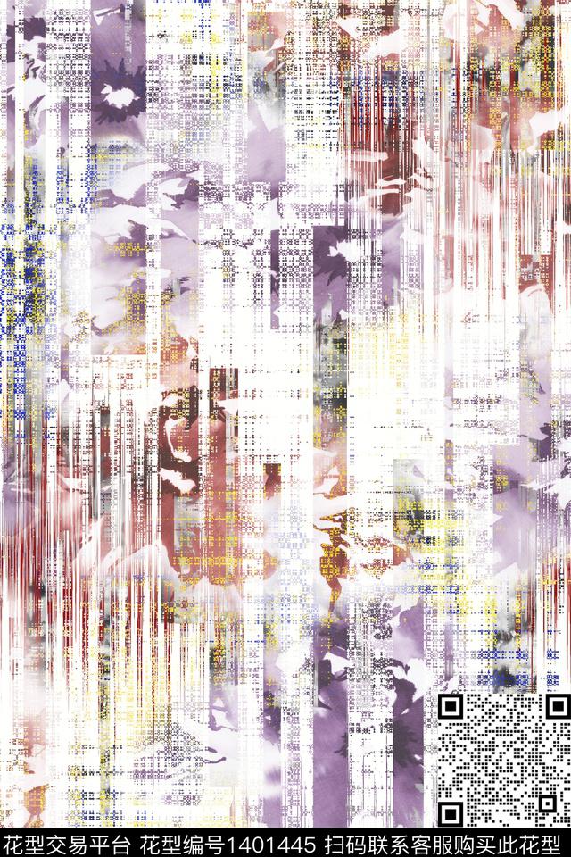 时尚肌理抽象数码印花华亿平台下载（图片编号: 1401445） - 瓦栏（Walan）