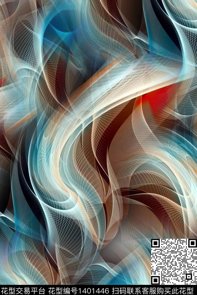 时尚肌理抽象数码印花华亿平台下载（图片编号: 1401446） - 瓦栏（Walan）