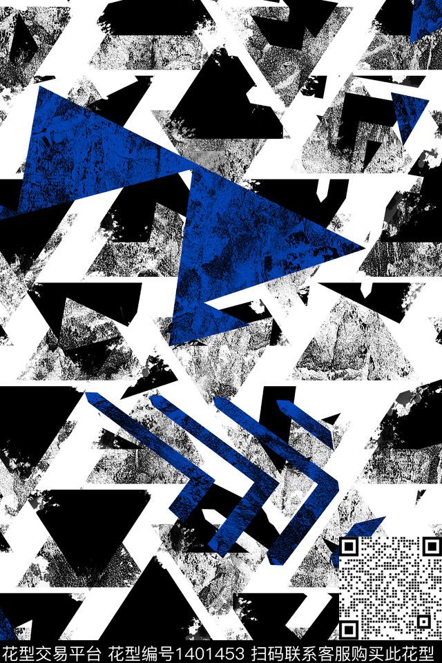 几何男装满版花字母传统印花华亿平台下载（图片编号: 1401453） - 瓦栏（Walan）