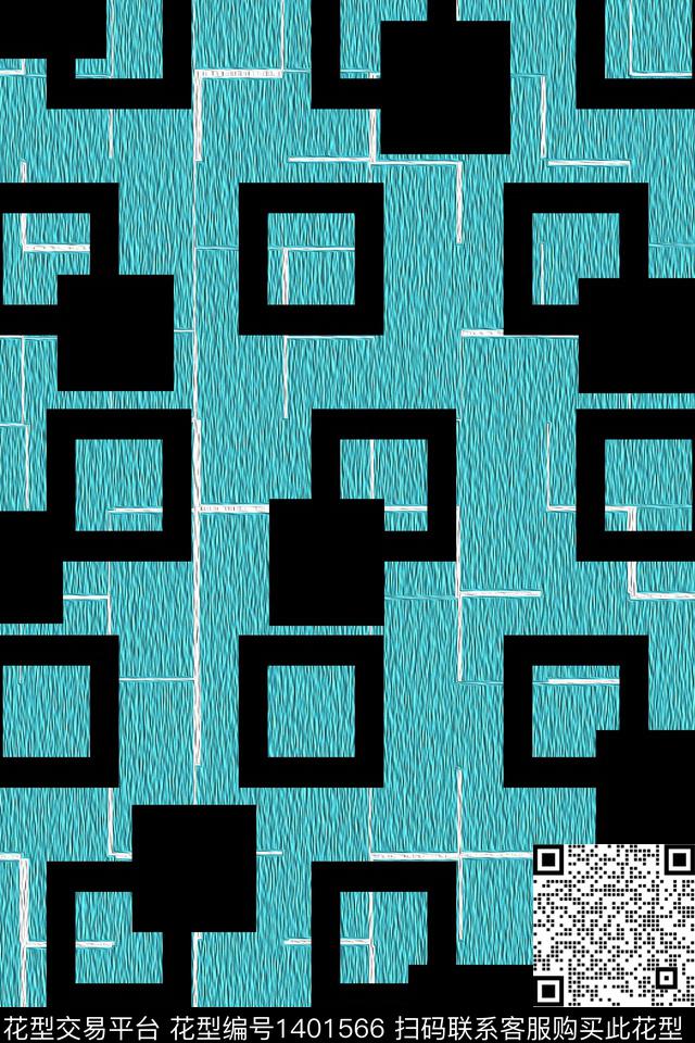 几何格子条纹数码印花华亿平台下载（图片编号: 1401566） - 瓦栏（Walan）