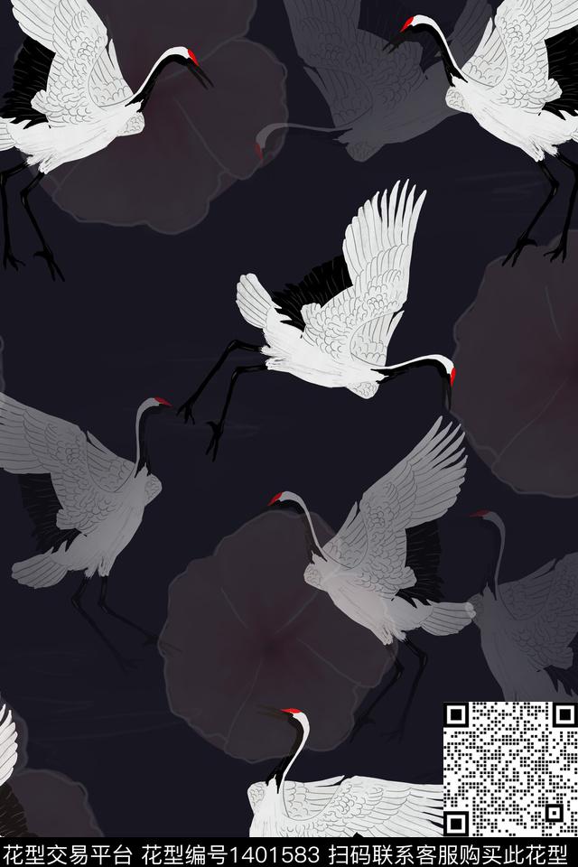 趋势华亿平台民族风桃花数码印花华亿平台下载（图片编号: 1401583） - 瓦栏（Walan）