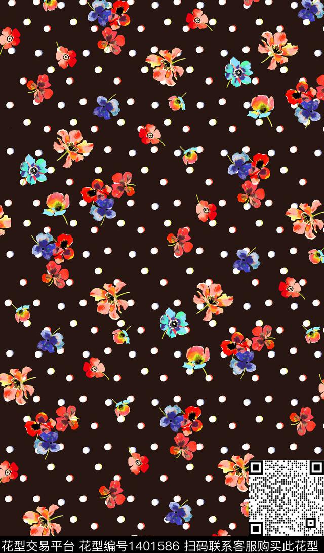 数码华亿平台花卉春夏华亿平台数码印花华亿平台下载（图片编号: 1401586） - 瓦栏（Walan）