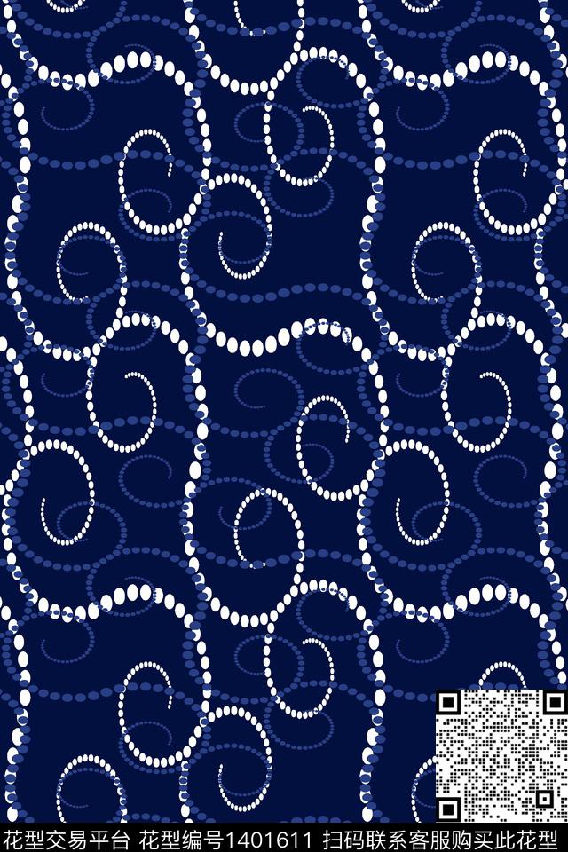 几何大牌风真丝数码印花华亿平台下载（图片编号: 1401611） - 瓦栏（Walan）