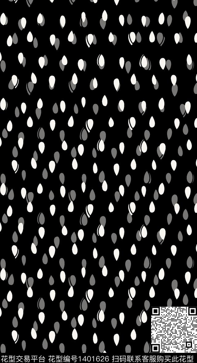 几何时尚波点数码印花华亿平台下载（图片编号: 1401626） - 瓦栏（Walan）