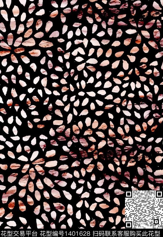 几何时尚波点数码印花华亿平台下载（图片编号: 1401628） - 瓦栏（Walan）