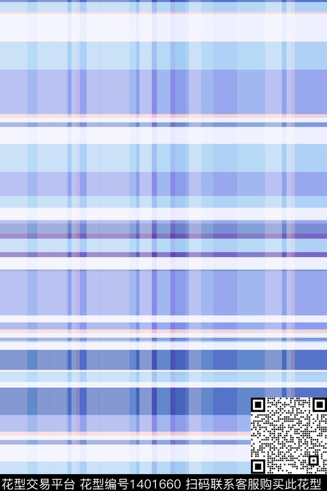 几何格子大牌风数码印花华亿平台下载（图片编号: 1401660） - 瓦栏（Walan）