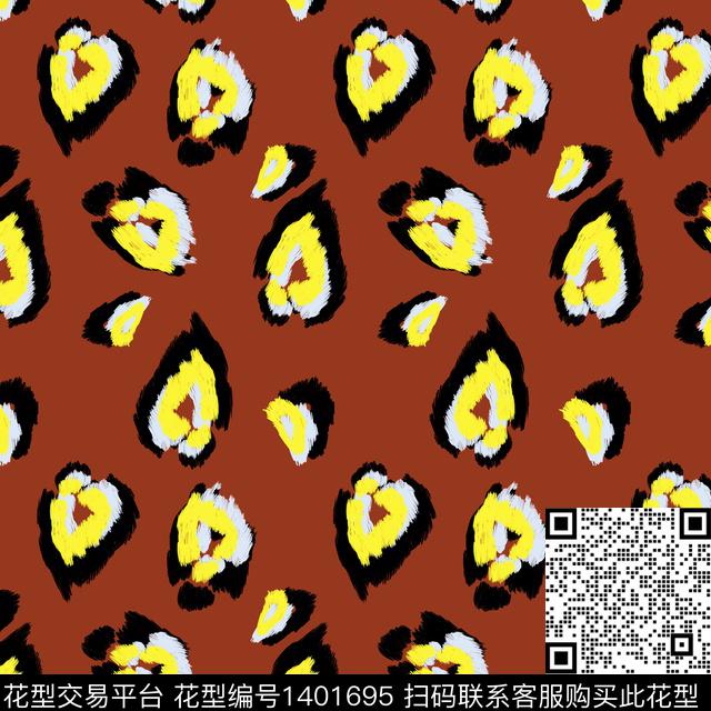 豹纹民族风抽象传统印花华亿平台下载（图片编号: 1401695） - 瓦栏（Walan）