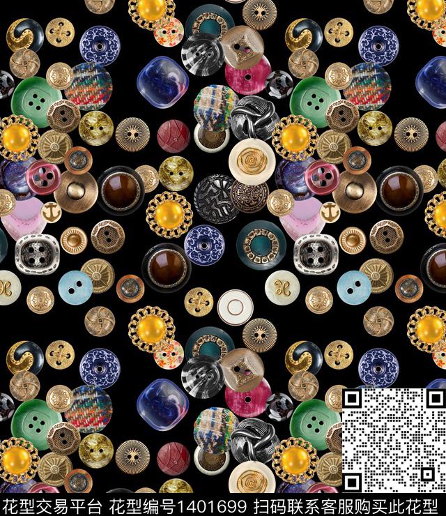 奢华女装大牌风数码印花华亿平台下载（图片编号: 1401699） - 瓦栏（Walan）